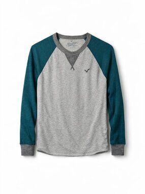 American Eagle Outfitters Heritage Classic Thermal | XS | Gray & Teal